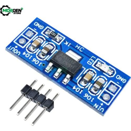 5Pcs AMS1117 Mini Board 1.2V 1.5V 1.8V 2.5V 3.3V 5.0V DC-DC Step Down Power Supply Module Board Voltage Converter