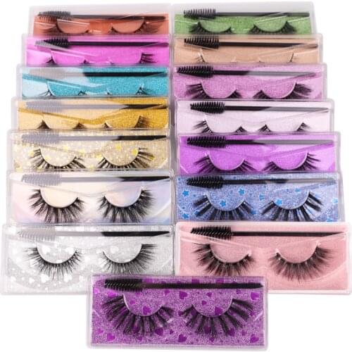 3D Lashes Wholesale Bulk Eyelashes Set Makeup Eyelashes Lash Boxes Lash Extension Cases Packaging Fluffy False Eyelashes