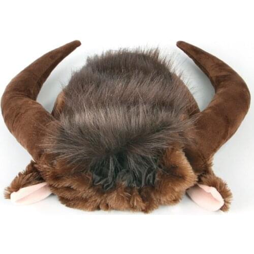 Bull Horn Wig For Pet Dog Costume Cosplay,Pet Headdress Wig Hat Pet Dog Cat Horn Headgear Dog Hat Cat Cosplay