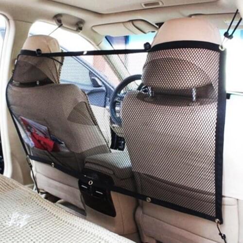 Durable Car Universal Back Seat Dog Pet Barrier Mesh Safety Net Guard with Belt Auto parts