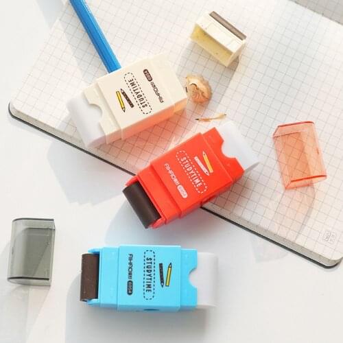 Three-in-one eraser pencil sharpener Creative stationery cute childrens school supplies cartoon student prize