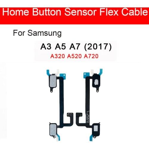 Home Button Touch Light Sensor Flex Cable For Samsung Galaxy A3 A5 A7 2017 A320 A520 A720 Touch Flex Ribbon Replacement Parts