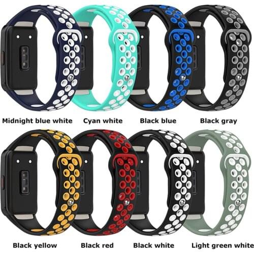 1pc Replacement Dual-Color band/Strap For Smart Watch Huawei Band 6/Honor Band 6