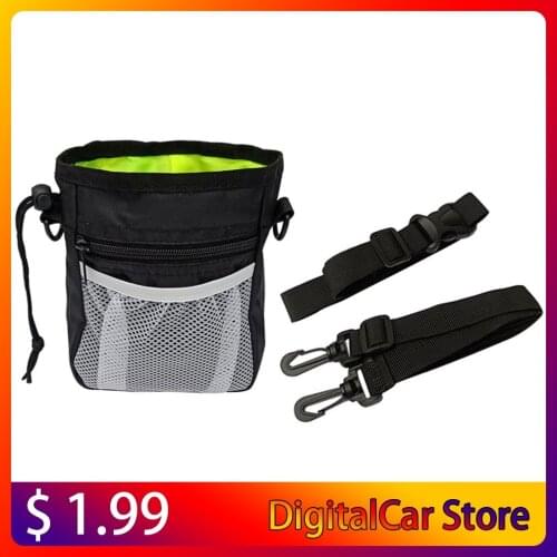 Dog Treat Training With Poop Bag Dispenser Pet Dogs Snack Food Bag Large Capacity Pack With Adjustable Strap