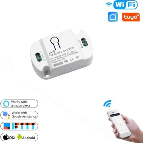 Wifi 10A Smart Wireless Remote Control Switch Timer Smart Home Light Module Work With Tuya Alexa Google Home Tmall Wizard