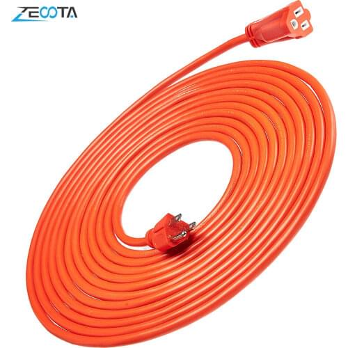 Power Extension Cord Strip Vinyl Outdoor US Electric Plug Outlets Socket 5/10/20m Flexible Grounded for Drill Electrocar Bicycle