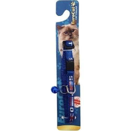 EuroCat Cat Flag Pattern Neck Collar 28cm Blue 400047048