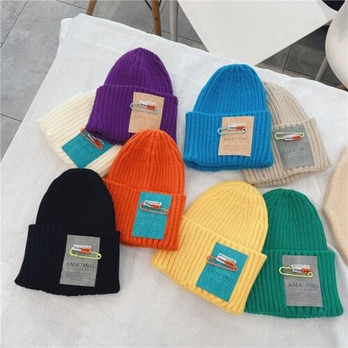11 Colors Lovely Newborn Baby Girls Boys Knit Hats Letter Printed Fashion Autumn Stylish Winter Warm Beanies Hat