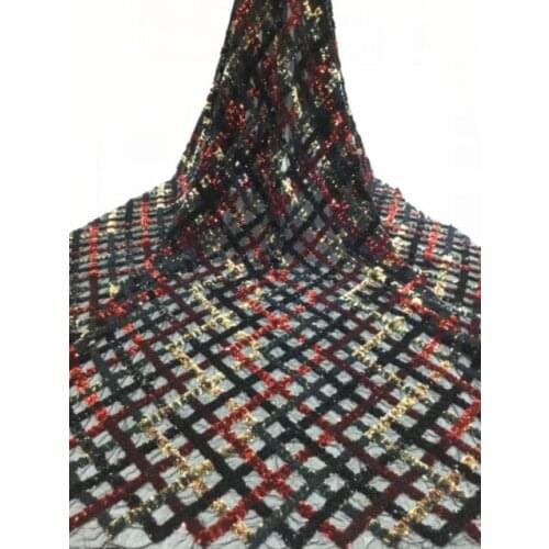 Embroidered Mesh Tulle fabric Factory price SYJ-12366 Nigerian lace fabrics