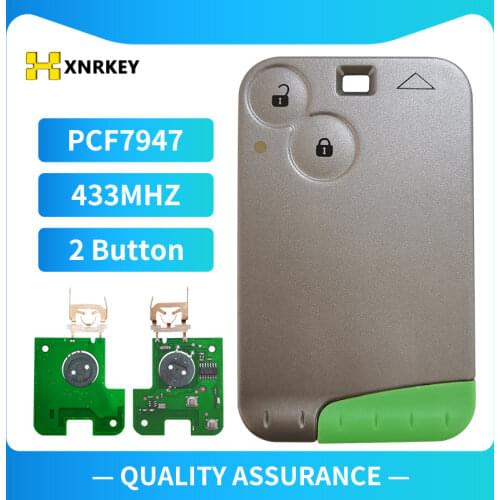 Free Shipping (10pcs/lot) 2 button key for Renault Laguna espace with pcf7947 Chip and Emergency Key 433MHZ