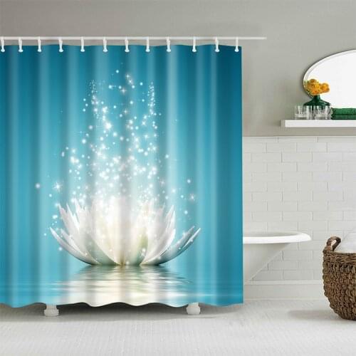 Polyester Fiber 3d Shower Curtain, Suitable For Bathroom Decoration, Shower Screen, Bathroom Partition With 12 Hanging Rings