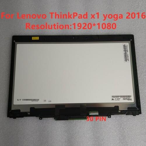 14" Touch Screen Replacement Digitizer Glass LCD LED Display Bezel for Lenovo ThinkPad X1 Yoga 2016 Version 1920*1080 LP140WF6