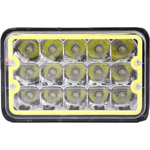 1 PCS 45W 5 Inches With Angel Eyes Yellow Car Off-Road Headlight Waterproof Spotlight