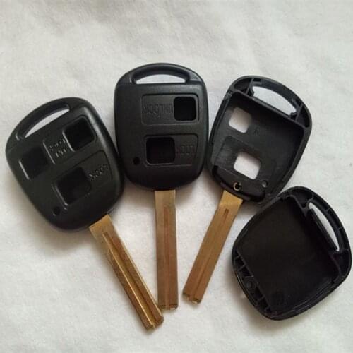 DAKATU 2/3 ButtonReplacement Remote Key Shell Case For Toyota Prado Camry Lexus Remote Car key case With TOY48 Blade 40mm/46mm