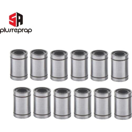 12PCS LM8UU 8mmx15mmx24mm Rail Linear Long Rod Shaft Ball Bearing Aluminum Bush Bushing CNC Parts for 3D Printer