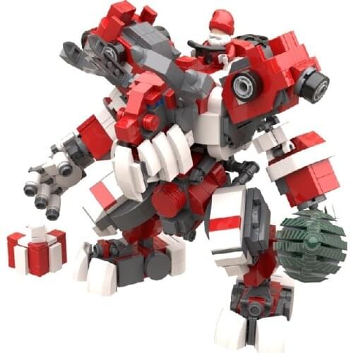 2019 new arrive DIY MOC Christmas mech gundam building blocks robot reindeer mech for children gifts
