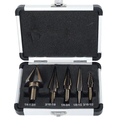 5pcs Hss Drill Bit High Speed Steel Drill Hole Stainless Steel Tool Set Whole Ground Metal Reamer Tools Power Tool 1/4 3/16 1/8