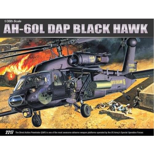 ACADEMY 12115 1/35 Scale AH-60L DAP Black Hawk Plastic Model Building Kit