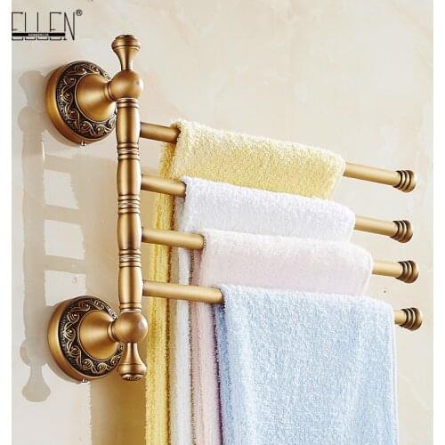 Bathroom Accessories Towel Holder Antique Bronze Movable Bath Towel Rack Bathroom Hardware 8024DH-4