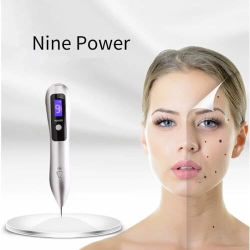 9 Level LCD Face Skin Dark Spot Remover Mole Tattoo Removal Laser Plasma Pen Machine Facial Freckle Tag Wart Removal Tool Beauty