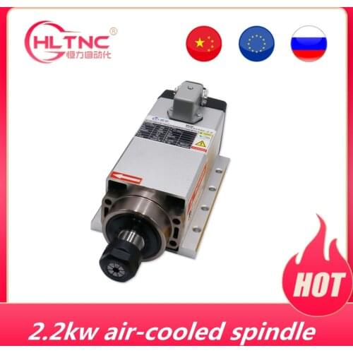 Free shipping from CN/RU/ES 220V/380V 2.2KW 24000RPM Air Cooled CNC Spindle Motor+1 set 13 pcs ER20 COLLETS FOR CNC