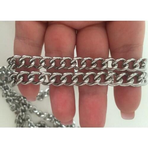 8mm wide Heavy Jewelry 5 Meters Lot Stainless Steel Smooth Link Chain Jewelry Finding /Marking DIY