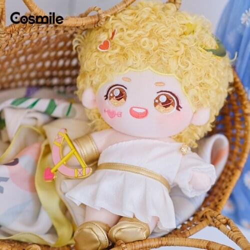 Cosmile Kpop Idol Star curly hair Plush Doll Toy Stuffed with Clothes Costume Limit Cute Lovely Cos Gift New Creative MP C