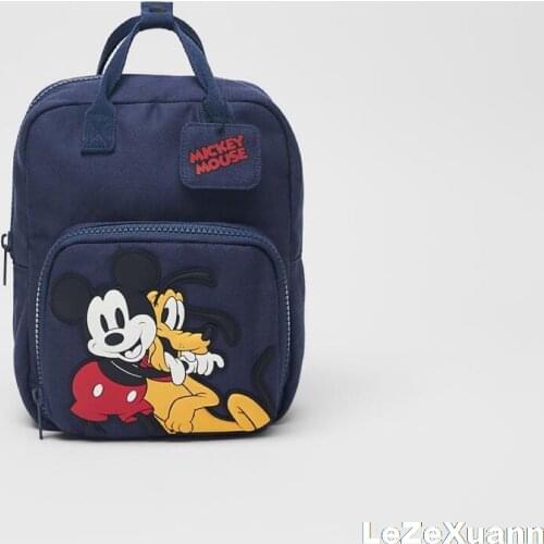 Disney Kids Backpack Mickey Mouse Bag Minnie Mouse Girls Backpack Toddler Backpack Cartoon Bags Cute Fashion Baby Handbag Canvas