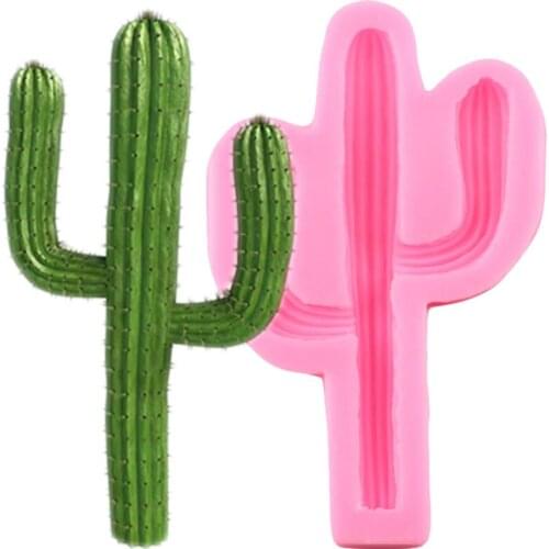 DIY Cactus Silicone Molds Cupcake Topper Fondant Cake Decorating Tools Cookie Baking Candy Polymer Clay Chocolate Gumpaste Mould