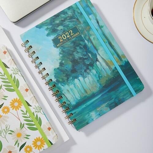 A5 365days Daily Weekly Monthly Planner Notebook English Version Loose-leaf 2022 Schedule Agenda Organizer School Stationery