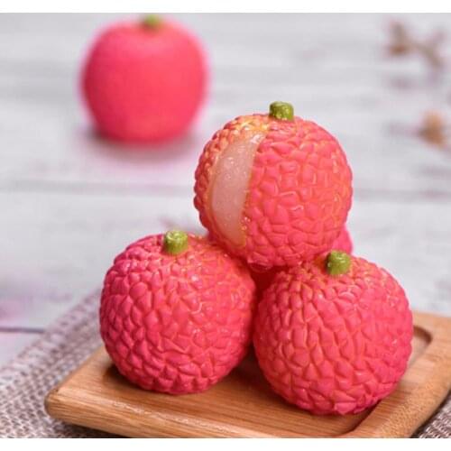 Simulation Fruit Micro Landscape Decoration Pen Accessories Watermelon Strawberry Mango Lemon Lychee Peach Cantaloupe Pineapp