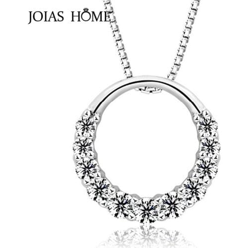 JoiasHome Simple 925 Sterling Silver Necklace Pendant Round Garland Shape Haeundae Pendant Classicparty Gift Wholesale