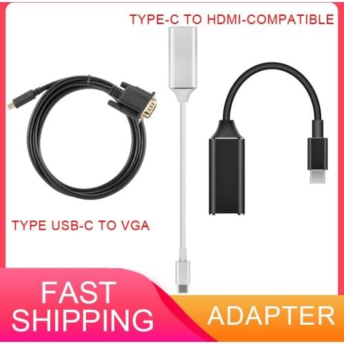 Type Usb-c To VGA 1.8m 1080p Type Usb-c To VGA Data Cable Conversion For The New MacBook 12 Inch Apple Notebook For Laptop