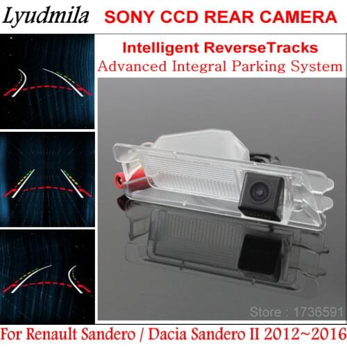 Lyudmila Car Backup Rear Reverse Camera FOR Renault Sandero / Dacia Sandero II 2012~2019 Car Parking Lines Intelligent Tracks