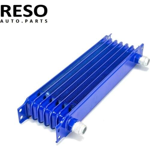 Oil Cooler Universal 7 Row AN10 Engine Transmission Trust Oil Cooler 10AN 10 Blue