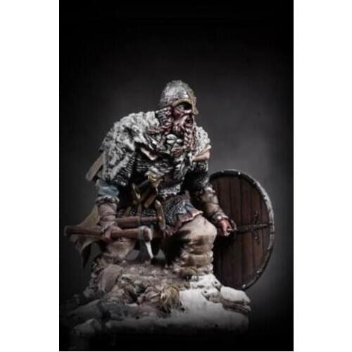 New Unassembled 1/24 75mm Viking Warrior man Hunter soldier 75mm Resin Kit DIY Toys Unpainted resin model