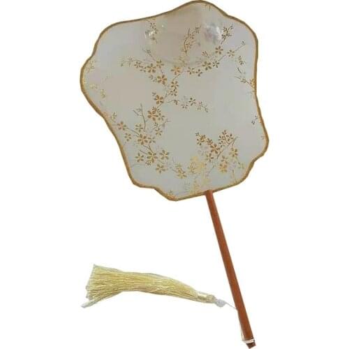 Silk Decorative Fan Chinese Hand Made Beech Folding Portable Spanish Fans Wedding Decoration Gifts Home Living Room Wall Decor