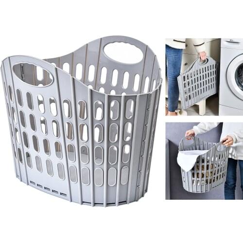 Collapsible Laundry Basket Laundry Hamper with Handles Durable for Dirty Clothes Towels Blankets Bedroom Bathroom Punch-Free