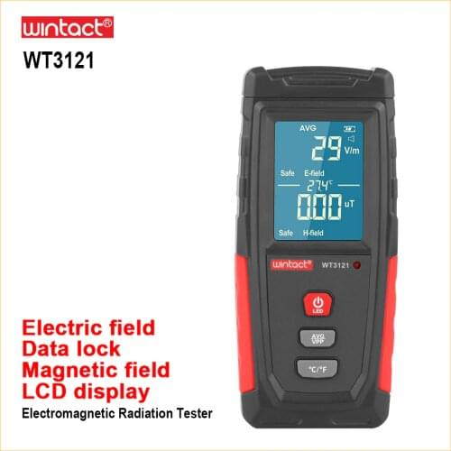 WINTACT EMF tester Electromagnetic Field Radiation Detector Tester Emf Meter Handheld Portable Emission Dosimeter EMF tester