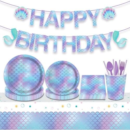 Dreamy Purple Mermaid Birthday Party Decorations