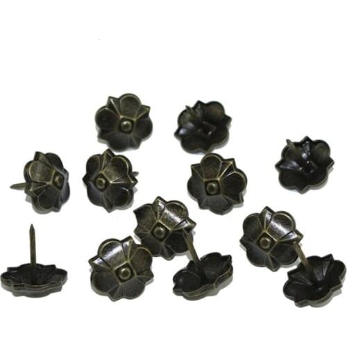 Vintage Umbrella Four-leaf Clover Nails Decorative Tacks Stud Wooden Box Case Furniture Nails Pushpin 20x23mm 50PCS