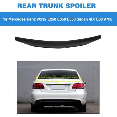 Rear Spoiler for Mercedes-Benz E Class W212 4 Door 2010 - 2015 Carbon Fiber Trunk Lip