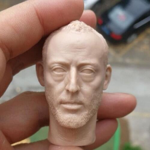 Blank 1/6 Scale Leon Jean Reno Head Sculpt Unpainted Fit 12" Figure