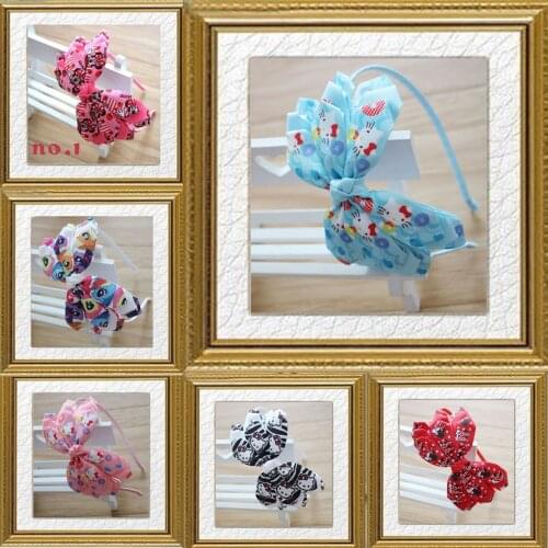 Free shipping 14pcs BLESSING Happy Girl Hair Accessories Woven Headband 5" D- Angel Wing Bow