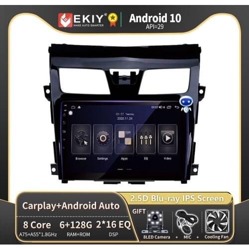 EKIY10.1'' IPS Android 9.0 Car Multimedia GPS Navigation Autoradio For Nissan Teana Altima Teana 2013 2014 2015 2016 Stereo 2din