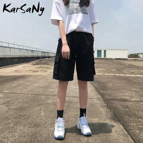 Cargo Shorts For Women Short Cargo Pants Summer High Waist Straight Black Shorts Sport Pants For Women Short Pants Summer 2021