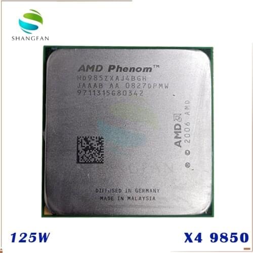 AMD Phenom X4 9850 Quad-Core DeskTop 2.5GHz CPU HD985ZXAJ4BGH HD9850XAJ4BGH Socket AM2+/940pin