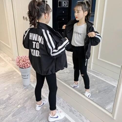 Children Clothes Girl Coats Spring and Autumn Casual Outfits Zippers Fashion Jackets Girls Baby Outing 3-12 Year Cardigan Jacket