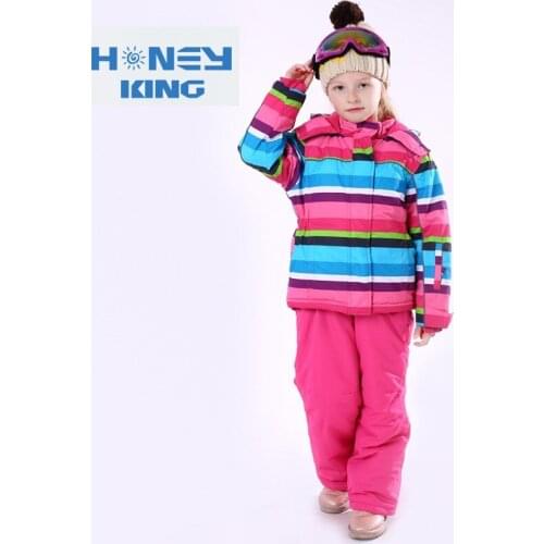 Children Waterproof Windproof Warm Skiing Jackets Thermal Kids Ski Suit Girls Winter Camping Hiking Clothes Sets Size 98-164cm