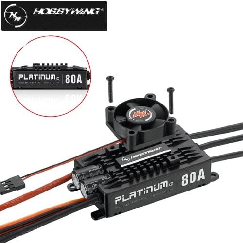 Hobbywing Platinum V4 25A/60A /80A/120A/130A/200A Brushless ESC For RC PFV Drone Fixed Wing Multi-rotor Airplane Helicopter Toys
